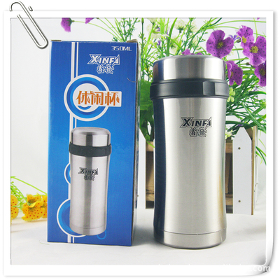【直銷鑫發(fā)本色不銹鋼休閑廣告促銷保溫過濾茶水直身杯子印字 350ML】?jī)r(jià)格,廠家,圖片,保溫杯、保溫桶,溫州雪峰工藝禮品-